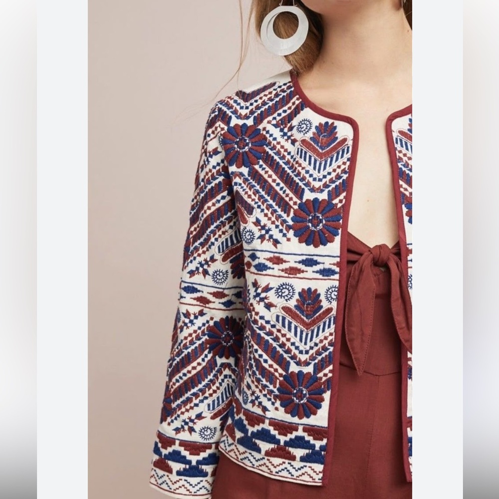 Anthropologie embroidered jacket, size S - Picture 2 of 8
